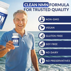 NMN Supplement 600 mg/Capsule Once Daily | 99% Pure Beta Nicotinamide Mononucleotide | Potent NAD⁺ Precursor | Supports Cellular Energy & Metabolism | Vegan, Non-GMO, Third-Party Tested & Gluten-Free