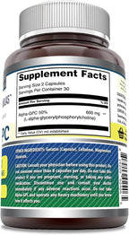 Amazing Formulas Alpha GPC Supplement | 600 Mg Per Serving | 60 Capsules | Non-GMO | Gluten Free | Made in USA