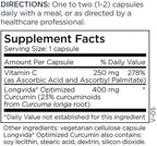 Metabolic Maintenance Curcumin + C - Turmeric Curcumin Supplement with Vitamin C + Black Pepper for Absorption, Rich in Curcuminoids for Antioxidant + Immune Support, Gluten Free - 60 Capsules