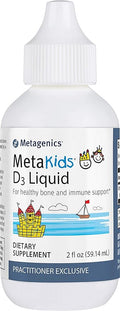 Metagenics MetaKids Vitamin D3 1000 IU Liquid Drops - Supports Bone, Teeth & Immune Health* - High-Absorption, Unflavored Vitamin D3 for Kids* - Non-GMO, Gluten-Free - 2 fl oz (2,275 Servings)
