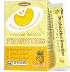 ZEBORA Probiotics for Women Powder, 50 Billion with D-Mannose & Cranberry for Feminine Balance, Urinary Tract & Vaginal Health, Digestive & Immune Boost, Gluten-Free Non-GMO, Pineapple Flavor