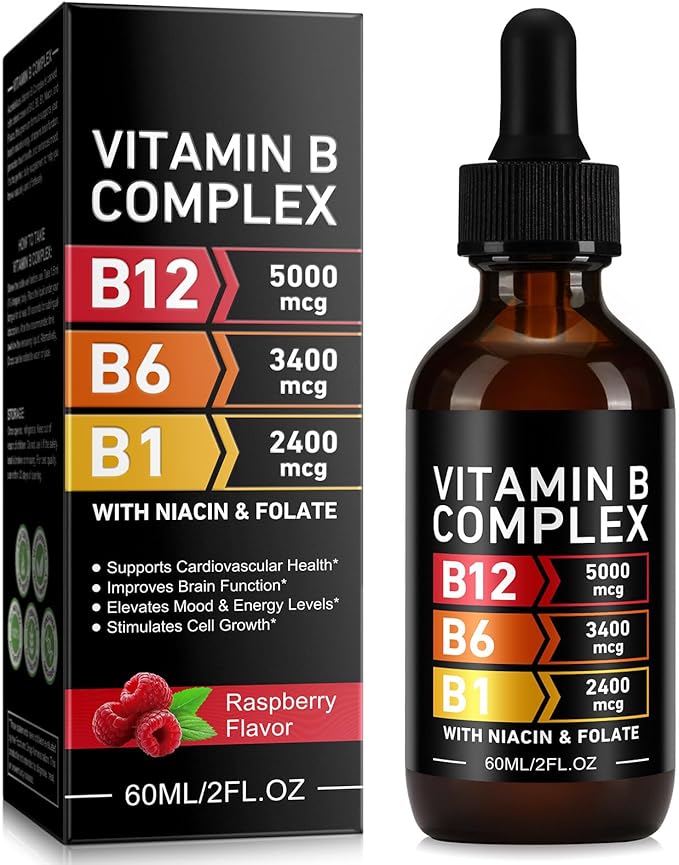 Frovetani Organic Vitamin B Complex,Vitamin b Complex for Women, Vitamin B Complex Liquid, Vitamin B12 Methylcobalamin,Vitamin b6,B1,B9 for Metabolic Health Support, Vegan, Non-GMO, Gluten Free