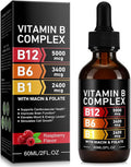 Frovetani Organic Vitamin B Complex,Vitamin b Complex for Women, Vitamin B Complex Liquid, Vitamin B12 Methylcobalamin,Vitamin b6,B1,B9 for Metabolic Health Support, Vegan, Non-GMO, Gluten Free