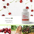 Tart Cherry Extract Supplement, 8000 mg, 120 Capsules, 60 Servings 100% Vegetarian, Non-GMO & Gluten Free