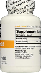 365 by Whole Foods Market Vitamin B2 100mg, 100 CT