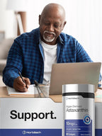 Horbäach Astaxanthin Supplements | 10mg | 60 Softgels | Algae Derived Formula | Non-GMO, Gluten Free