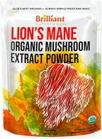 Ellie's Best Lions Mane Organic Mushroom Extract Powder Supplement - Double Extracted for 10X Potency - Pure No Fillers - 16oz - 458 1g Servings…