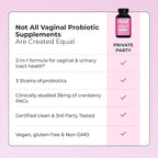 HUM Private Party Vaginal Probiotics for Women, pH Balance and Urinary Tract Support Vaginal Probiotic Supplement with Cranberry & Lactobacillus Blend, Women's Health Cranberry Pills, 30 Capsules