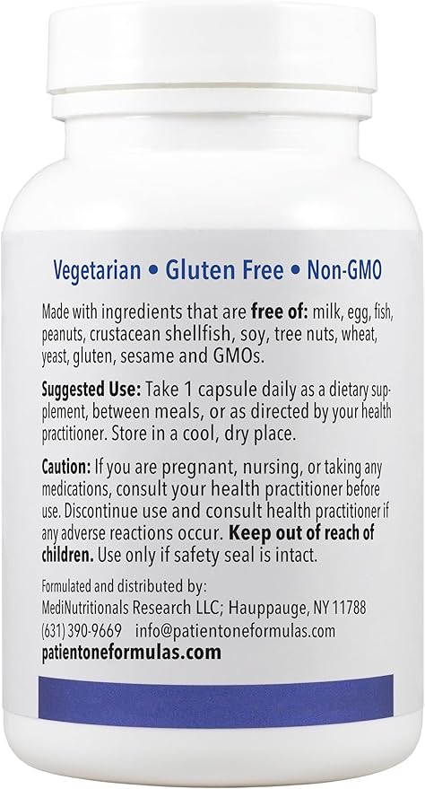 Patient One Pycnogenol OPC Complex 300mg | Supplement to Support Vascular Health and Healthy Aging* | French Maritime Pine Bark and More | 60 Capsules