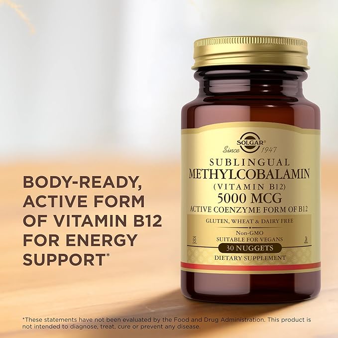 Methylcobalamin (Vitamin B12) 5000 mcg Solgar 30 Nugget