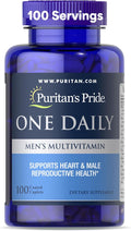 Puritan's Pride One Daily Men's Multivitamin, Dietary Supplement to Support Heart and Male Reproductive Health with Vitamin A, C, D, E, and Zinc, 3 Month Supply, 100 Count*