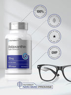 Horbäach Astaxanthin Supplement | 12mg | 120 Softgels | Triple Strength | from Microalgae | Non-GMO & Gluten Free