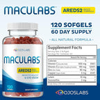 Eye Vitamins - AREDS 2 Based Formula - Eye Vitamin with Lutein & Zeaxanthin for Macular Health - Vision Supplements for Adults - 120 Softgels Support & Care for Eyes - Made in USA