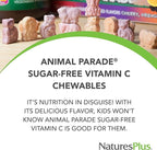 NaturesPlus Animal Parade Sugar-Free Children's Vitamin C, Natural Orange Juice Flavor - 90 Chewable Animal Shaped Tablets - Immune Support - Gluten Free - 45 Servings