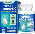 Spore Probiotic, 90 Capsules - Bacillus Subtilis Spore Based Probiotic for Women & Men, 20 Billion CFU Probiotics for Digestive Health, Daily Gut Health & Immune Support, Vegan & Shelf Stable