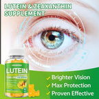 Lutein Gummies 25mg, Lutein and Zeaxanthin Supplements Eye Vitamins Gummies for Support Blue Light Protection, Vision & Overall Eye Health, Sugar Free, Pineapple Flavor, 60 Count