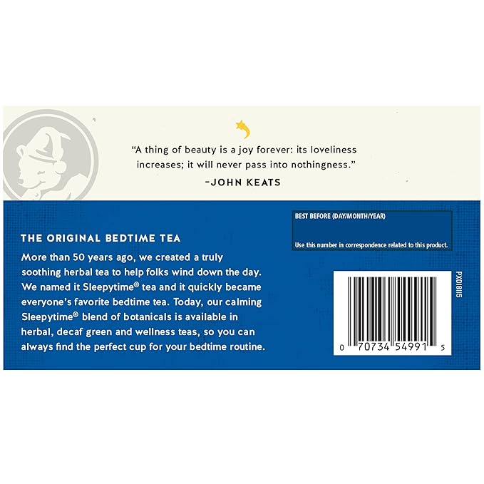 Celestial Seasonings Sleepytime Biotin Beauty Rest Tea, 18 Tea Bags Box (Pack of 2)
