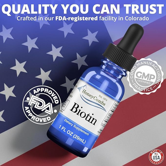 HoneyCombs Biotin Extract Alcohol Free (Liquid), 1 oz