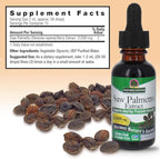 Nature's Answer Alcohol-Free Saw Palmetto Berry Extract, 1-Fluid Ounce | Prostate Support | Natural Urinary Health | Promotes Hair Growth