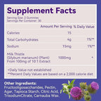 Milk Thistle Gummies, Milk Thistle Extract 1000mg, Liver Detox, Antioxidant Support, Non-GMOs, Non-Gluten, Vegan, Milk Thistle Supplement, 60 Count(Pack of 2)