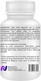 Nikoni Hair ReGROW for Men – Liposomal Hair Support Liposomal Formula with Biotin, Keratin, Saw Palmetto & Essential Nutrients-60 Vegan Softgels