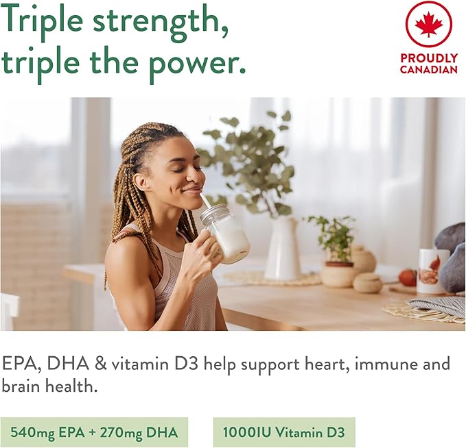 GENUINE HEALTH Triple Strength D3 Omega3, 60 CT