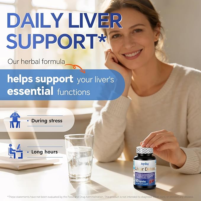 Milk Thistle Liver Support Supplement - 540mg Silymarin Complex with Artichoke, Dandelion Root & Turmeric - Supports Liver Health, Digestion & Metabolism - 60 Capsules