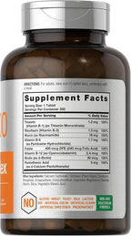 Horbäach Vitamin B-100 Complex | 100% of Daily Value | 300 Tablets | Vegetarian, Non-GMO, and Gluten Free Supplement