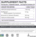 Dim Supplement [Enhanced Absorption with Bioperine, Brocolli, Calcium] Diindolylmethane Hormonal Balance for Women & Men, Estrogen Metabolism, Menopause Support & Stress Relief Pills