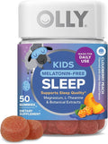 OLLY Kids Melatonin Free Sleep Gummy Supplement, Supports Sleep Quality,* Magnesium, L-Theanine, Lemon Balm, Cloudberry Peach Flavored, 25 Day Supply - 50 Count