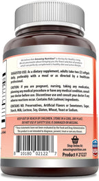 Amazing Omega Wild Alaskan Salmon Oil Supplement | 2000 Mg per Serving | 180 Softgels | Non-GMO | Gluten-Free | Made in USA