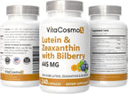 Lutein with Zeaxanthin, Vegan Capsules, 240 Count, 40 mg Lutein + 4 mg Zeaxanthin per Serving, Non-GMO, Gluten-Free
