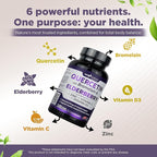 Gade Nutrition Quercetin with Bromelain & Elderberry | Quercetin with Vitamin C and Zinc | Zinc Quercetin 500mg with Vitamin D3 | Daily Immune Support Supplement - 2 Months Supply