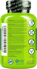 NATURELO Prenatal Multivitamin with Gentle Chelated Iron, Methyl Folate, Plant Calcium & Choline - Vegan, Vegetarian - Non-GMO - Gluten Free - 180 Capsules - 2 Month Supply