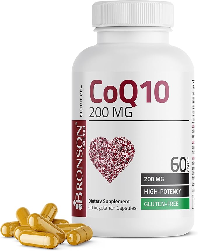 Bronson CoQ10 200 MG High Potency Cellular Energy Production, 60 Vegetarian Capsules