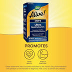 Nature's Way Alive! Men’s Once Daily Ultra Potency Multivitamin Tablets, Complete High Potency Men’s Daily Vitamin Promotes Heart & Muscle Function*, B-Vitamins, Zinc and Antioxidants, 60 Tablets