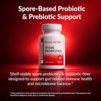Biome Ultra Spore Probiotic + Prebiotic FOS (ProbioSEB CSC3) – 5 Billion CFU Per Capsule – Bacillus Coagulans, Subtilis & Clausii – Shelf-Stable Daily Probiotic for Gut & Microbiome Support – 30 Caps