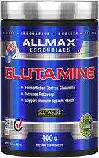 ALLMAX L Glutamine Powder 400g, Fermented L-Glutamine Powder Pure, Unflavored Glutamine Supplement for Gut Health, Recovery & Immune Support, Vegan, Gluten Free