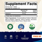 Vitamatic Melatonin 60 mg Fast Dissolve Tablets - 60 Vegan Natural Berry Flavor Tablets - Non-Habit Forming - Non-GMO, Gluten Free (2 Bottles)