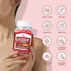 Liposomal Potassium Magnesium Gummies for Adults Kids, High Absorption Potassium Citrate 200mg Magnesium Glycinate 400mg, Vitamin B6 Chewable Supplements for Leg Cramps & Muscle, Raspberry, 60 Count