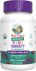 MaryRuth Organics Kids Immune Support Gummies | USDA Organic | Vitamin C, Zinc, and Elderberry Gummies for Kids| Immune Support for Ages 4+ | Vegan | Non-GMO | Gluten Free | 60 Count