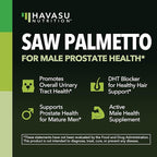 Saw Palmetto for Men Prostate Health Supplement to Promote Urinary Tract Function - 500mg Per Serving - 200 Count - DHT Blocker Hair Vitamin - Vegan, Non-GMO Capsules, Over 6 Month Supply