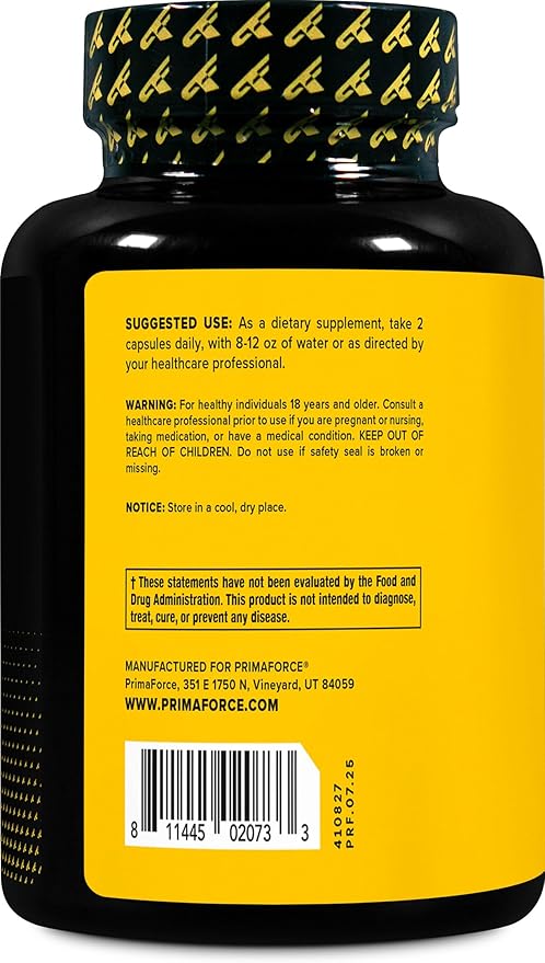 PrimaForce Yohimbine HCl 2.5mg, 270 Capsules - Premium Supplement, Boosts Performance, Zero Fillers, Non-GMO and Gluten Free