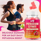 Potassium Citrate Gummies 1000mg, Potassium Supplement for Adults Women & Men, Support Leg Cramps & Muscle Health, 60 Count
