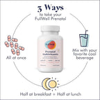 FullWell Women's Prenatal Multivitamin with Lemon Essence - Healthy Pregnancy Support - Contains Choline & Folate - Supports Fetal Growth & Brain Development* - 240 Count (60 Servings, 2 Pk)