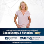 Premium Urolithin A Supplements 250 mg - Maximum Strength Cellular Energy Support - NAD+, Vegan Anti-Aging Formula. Supplements for Women Men - 120 Capsules