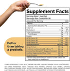 Complement Gut Nurture Prebiotic + Postbiotic Superfood Powder for Leaky Gut Repair, Probiotics for Digestive Health - Ginger Root - 30 Servings
