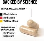 Force Factor Maca Max, Maca Root Capsules to Maximize Vitality & Performance, Made with Black Maca, Red Maca, & Yellow Maca Powder, Maca Root Powder, 2000mg, 120 Capsules