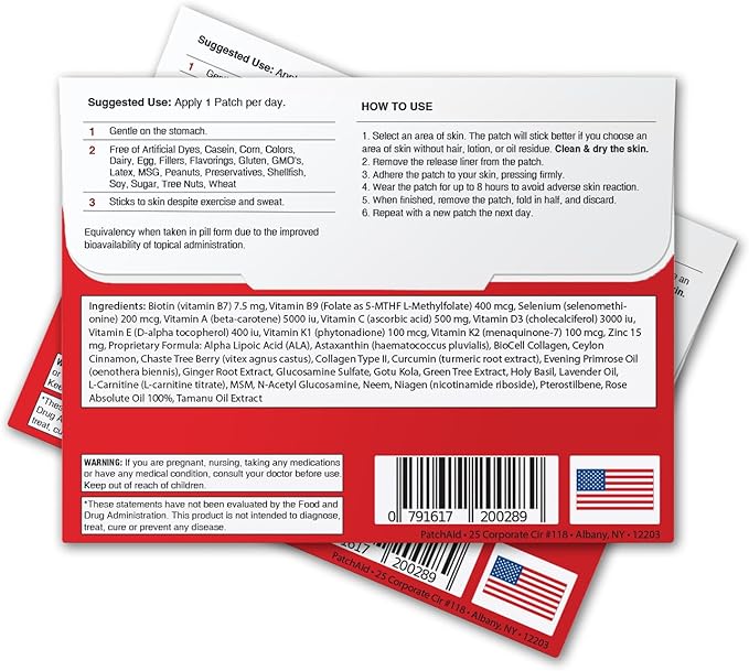 PatchAid Biotin Plus Topical Patch 30-Day Supply