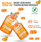 Magnesium Glycinate Gummies 1000mg, High Absorption Sugar Free Magnesium Potassium Supplement for Relaxation, Stress Relief, and Sleep Support for Adults & Kids - 180 Orange Gummies